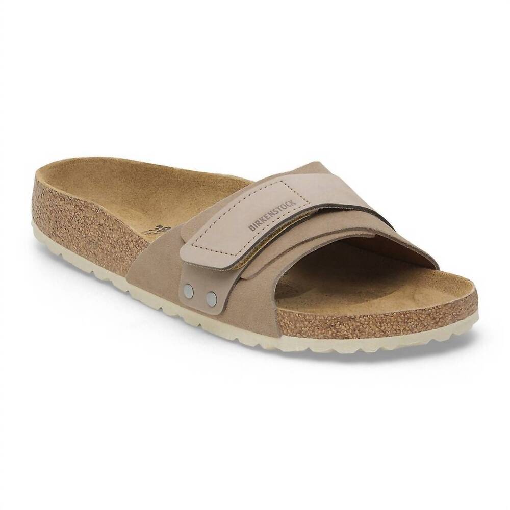 NEW BIRKENSTOCK women's oita modern narrow sandal in taupe suede - Picture 6 of 6